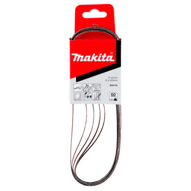 BANDE ABRASIVE BOIS/METAL 6X533MM G60 (X5) / P 43197 / 0088381971065 - D'ORIGINE MAKITA BANDE ABRASIVE BOIS/METAL 6X533MM G60 (X5) / P 43197 / 0088381971065 - D'ORIGINE MAKITA