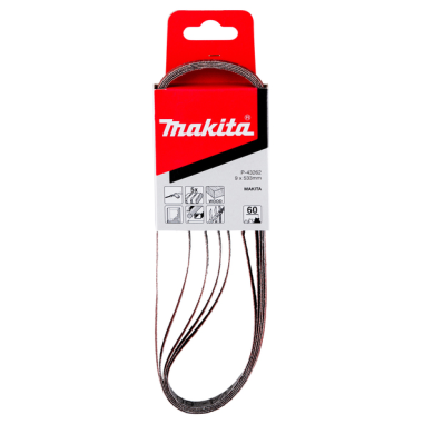 BANDE ABRASIVE BOIS/METAL 9X533MM G60 (X5) / P 43262 / 0088381971133 - D'ORIGINE MAKITA