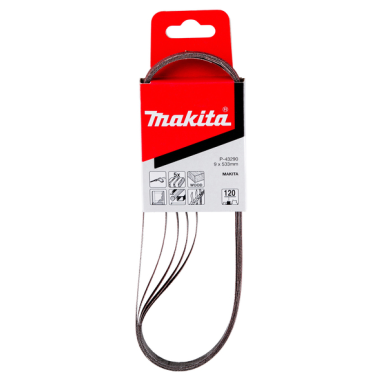 BANDE ABRASIVE BOIS/METAL 9X533MM G120 (X5) / P 43290 / 0088381971164 - D'ORIGINE MAKITA BANDE ABRASIVE BOIS/METAL 9X533MM G120 (X5) / P 43290 / 0088381971164 - D'ORIGINE MAKITA