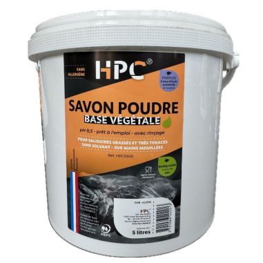 SAVON VEGETAL POUDRE - SEAU DE 5L - HPC