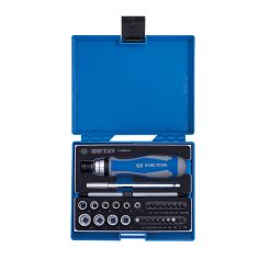 COFFRET TOURNEVIS A CLIQUET 39 PCS AVEC ACCESSOIRES KING TONY