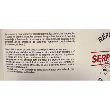 REPULSIF SERPENT (EN GRANULES) - SEAU 5 KG
