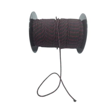 BOBINE DE CORDE DE LANCEUR - 6 mm x 100 M - NOIRE TRESSÉE