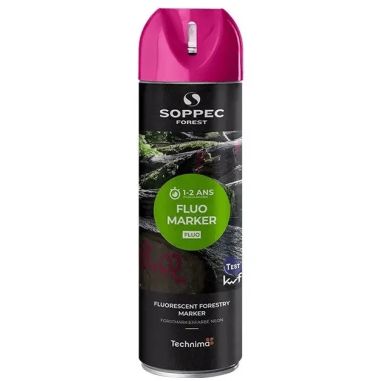 BOMBE TRACEUR DE MARQUAGE FORESTIER ROSE FLUORESCENT - 500ML - SOPPEC