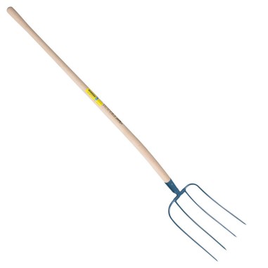 FOURCHE D'ECURIE LARGE 4 DENTS (OU CHAMPIGNONS) MANCHE POMME 624240 OUTIL PERRIN - 3239046242403