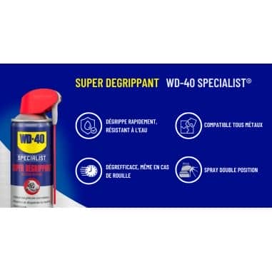 BOMBE AEROSOL SUPER DEGRIPPANT WD40 400 ml