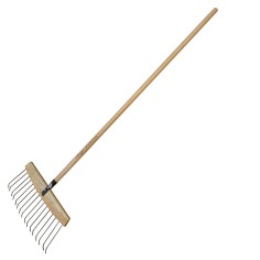 FB BALAI A FEUILLES ET GAZON BOIS-ACIER manche rateau 1.50 M TAMPO 500519 OUTIL PERRIN - 3239045005191