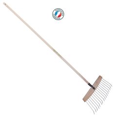 BALAI A FEUILLES ET GAZON BOIS-ACIER 16 DTS EM 165 PEFC100cent pour centNAT-KIWI OUTIL PERRIN