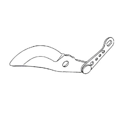 LAME FRANCHE AVEC BIELLETTE WOLF OS83 (70390) - PIECE D'ORIGINE OUTILS WOLF