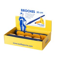BOITE 25 BROCHES - 30 CM - 25(811030) + 8 PARECOUPS (812000) 813098 - OUTIL PERRIN