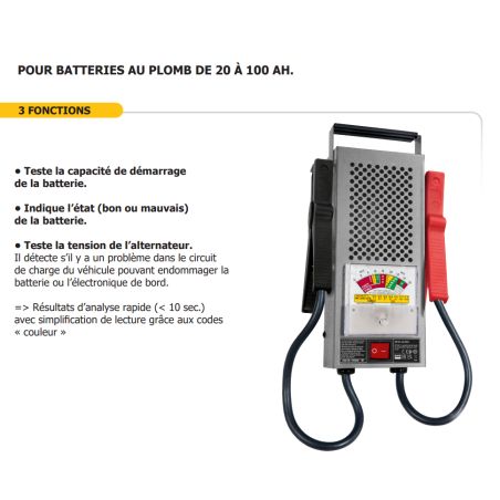 TESTEUR DE BATTERIE 6V ET 12V GYS