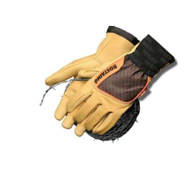 PAIRE DE GANTS EN CUIR RENFORCES CLOTURE - ROSTAING