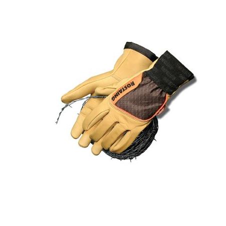 PAIRE DE GANTS EN CUIR RENFORCES CLOTURE - ROSTAING