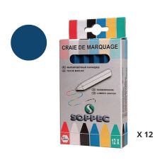 CRAIES BLEU POUR MARQUAGE (BOITE DE 12) - SOPPEC
