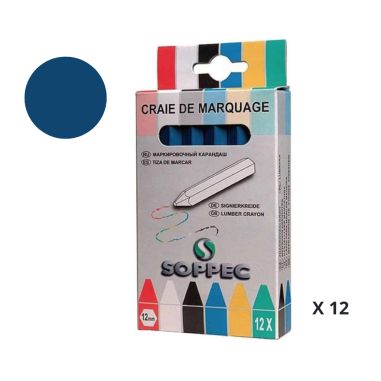 CRAIES BLEU POUR MARQUAGE (BOITE DE 12) - SOPPEC CRAIES BLEU POUR MARQUAGE (BOITE DE 12) - SOPPEC