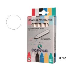 CRAIES BLANCHES DE MARQUAGE (BOITE DE 12) - SOPPEC