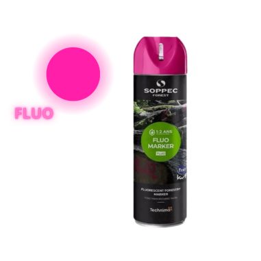BOMBE TRACEUR DE MARQUAGE FORESTIER ROSE FLUORESCENT - 500ML - SOPPEC