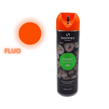 BOMBE TRACEUR DE MARQUAGE FORESTIER ORANGE FLUORESCENT - 500ML - SOPPEC
