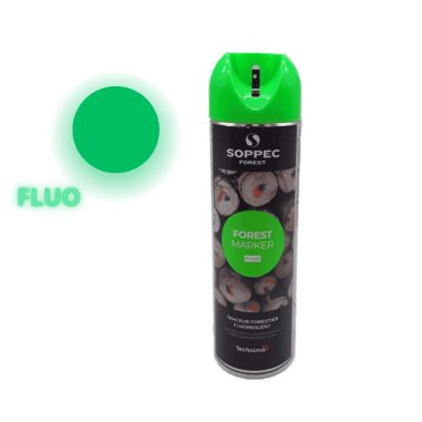 BOMBE TRACEUR DE MARQUAGE FORESTIER VERT FLUORESCENT - 500ML - SOPPEC