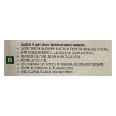 CHARGEURDE BATTERIE FULBANK 2000 - charge de 4Ah à 40Ah- FULBAT