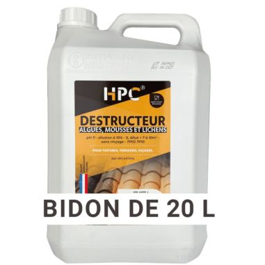 DESTRUCTEUR ALGUES MOUSSES ET LICHENS (BIDON 20L) - HPC