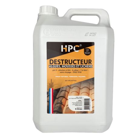 DESTRUCTEUR ALGUES MOUSSES ET LICHENS (BIDON 5L) - HPC