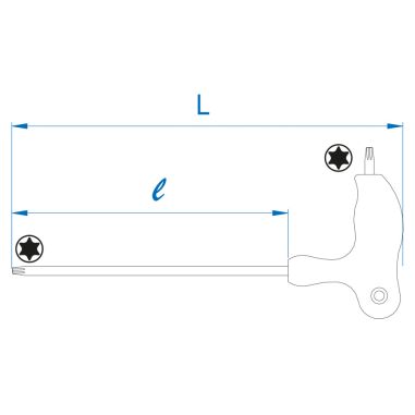 CLE MALE TORX POIGNEE EN L T27 KING TONY