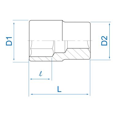 DOUILLE STANDARD METRIQUE - 1-4 POUCE - 10MM – 6 PANS – KING TONY