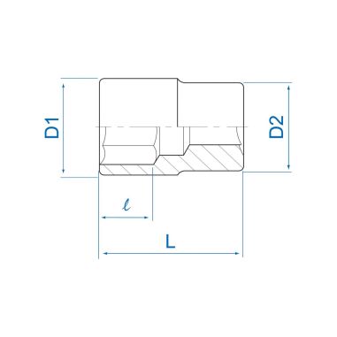 DOUILLE STANDARD METRIQUE - 1-4 POUCE - 12MM – 6 PANS DIN : 3124 – KING TONY