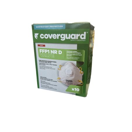 BOITE DE 10 MASQUES FFP1 COQUES JETABLES AVEC VALVE ANTI-POUSSIERES (MO23106 / 23106) - COVERGUARD