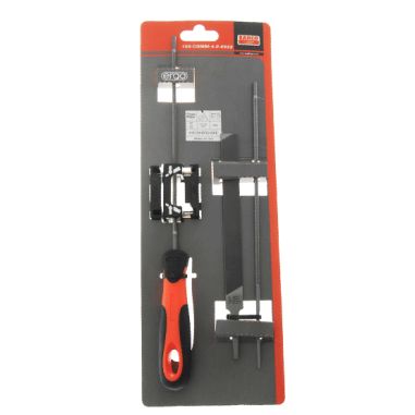 KIT AFFUTAGE AVEC GUIDE AFFUTAGE PORTE LIME - 2 LIMES RONDES 8 pouces et LIME PLATE 6 pouces - DIAM 4 MM - 3-8 RG