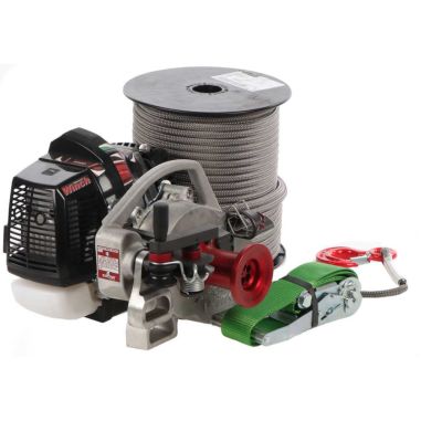 TREUIL DE TIRAGE CABESTAN PORTABLE - TRACTION 1050-2100 kg - VENDU AVEC CORDE ET CROCHET - DOCMA FOREST WINCH