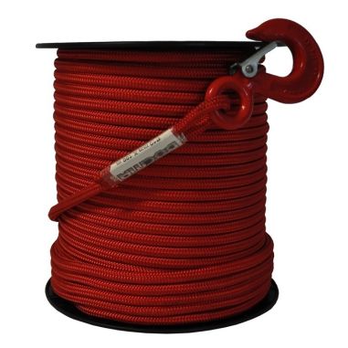 CORDE POUR TREUIL - 10 MM X 100M - 1700 KG - VENDUE AVEC CROCHET - PIECE D'ORIGINE DOCMA FOREST WINCH