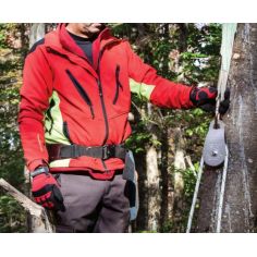 POULIE SIMPLE A CÔTES OSCILLANTS EN ACIER INOX AVEC ROUE D'ALUMINIUM 100 MM POUR TREUIL 2