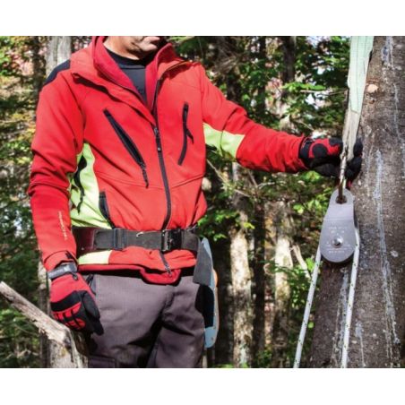 POULIE SIMPLE A CÔTES OSCILLANTS EN ACIER INOX AVEC ROUE D'ALUMINIUM 100 MM POUR TREUIL