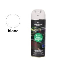 BOMBE TRACEUR DE MARQUAGE FORESTIER BLANC FLUORESCENT - 500ML - SOPPEC