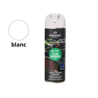 BOMBE TRACEUR DE MARQUAGE FORESTIER BLANC FLUORESCENT - 500ML - SOPPEC