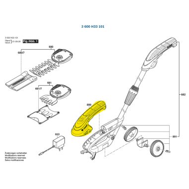 TAILLE-HERBES SANS FIL 1600A02A48D'ORIGINE BOSCH
