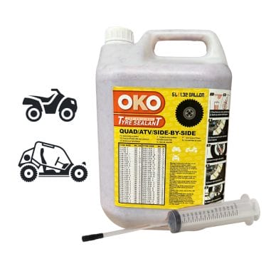 BIDON D'ANTICREVAISON POUR PNEUS QUAD 5L + SERINGUE - OKO