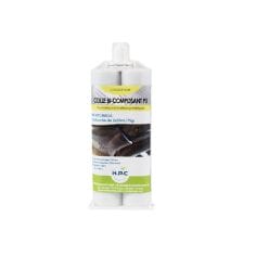 2 TUBES DE COLLE BI COMPOSANT PU NOIRE RIGIDE