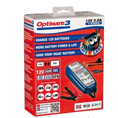 CHARGEUR DE BATTERIE AUTOM PLOMB / ACIDE de 2 à 50 Ah - 12 V - 0.8Amp