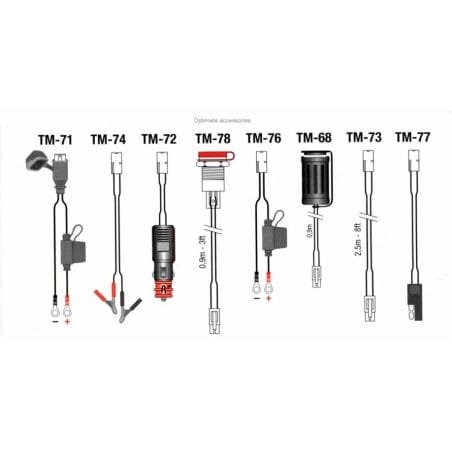 CHARGEUR DE BATTERIE AUTOM PLOMB / ACIDE de 2 à 50 Ah - 12 V - 0.8Amp