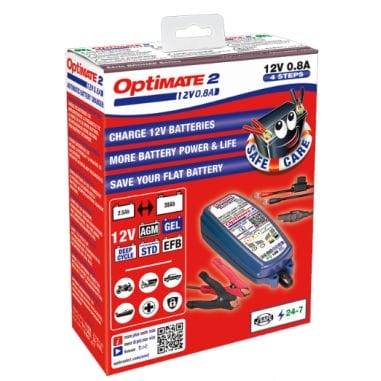 CHARGEUR DE BATTERIE PLOMB/ACIDE de 2 - 0.8Amp - 3 à 96 Ah- 12V - 0.8Amp