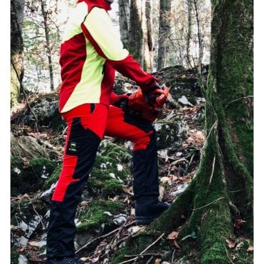 PANTALON FORESTIER PRIOR MOVE PRO ANTICOUPURE - ROUGE 