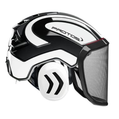 CASQUE FORESTIER INTEGRAL NOIR/BLANC - PROTOS