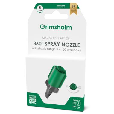 LOT DE 5 BUSES DE PULVERISATION 360° - 7333272315842 - GRIMSHOLM