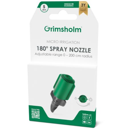 LOT DE 5 BUSES DE PULVERISATION 180°- 7333272315835 - GRIMSHOLM