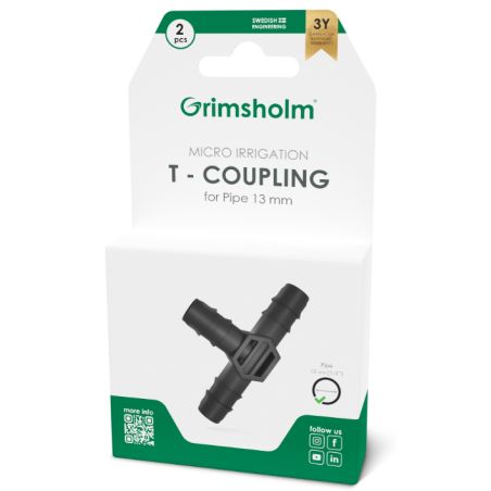 LOT DE 2 RACCORDS EN T 13 MM - 7333272315606 - GRIMSHOLM