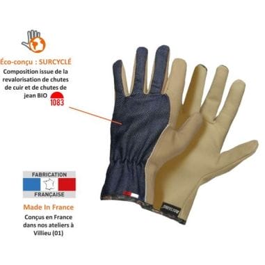GANTS DE TRAVAIL EN JEAN SURCYCLE - ROSTAING GANTS DE TRAVAIL EN JEAN SURCYCLE - ROSTAING