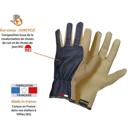 GANTS DE TRAVAIL EN JEAN SURCYCLE - ROSTAING GANTS DE TRAVAIL EN JEAN SURCYCLE - ROSTAING